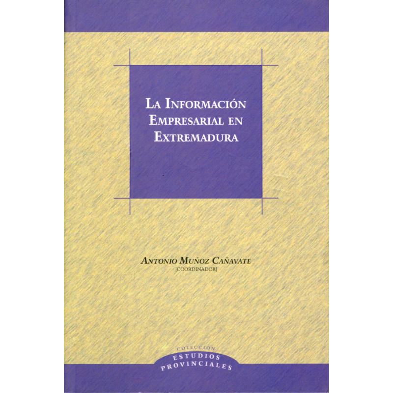 Imagen de portada del libro La información empresarial en Extremadura