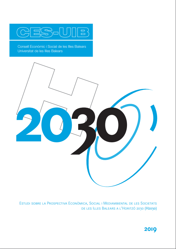 Imagen de portada del libro Estudi sobre la prospectiva econòmica, social i mediambiental de les societats de les Illes Balears a l'Horitzó 2030