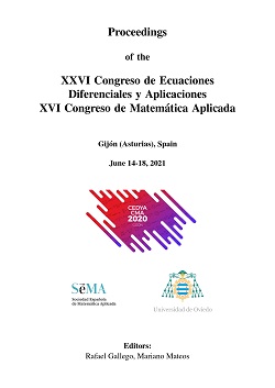 Imagen de portada del libro Proceedings of the XXVI Congreso de Ecuaciones Diferenciales y Aplicaciones, XVI Congreso de Matemática Aplicada: Gijón (Asturias), Spain, June 14-18, 2021