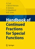 Imagen de portada del libro Handbook of continued fractions for special functions