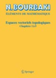 Imagen de portada del libro Espaces vectoriels topologiques