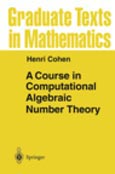 Imagen de portada del libro A course in computational algebraic number theory
