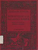 Imagen de portada del libro Introducción a la matemática superior