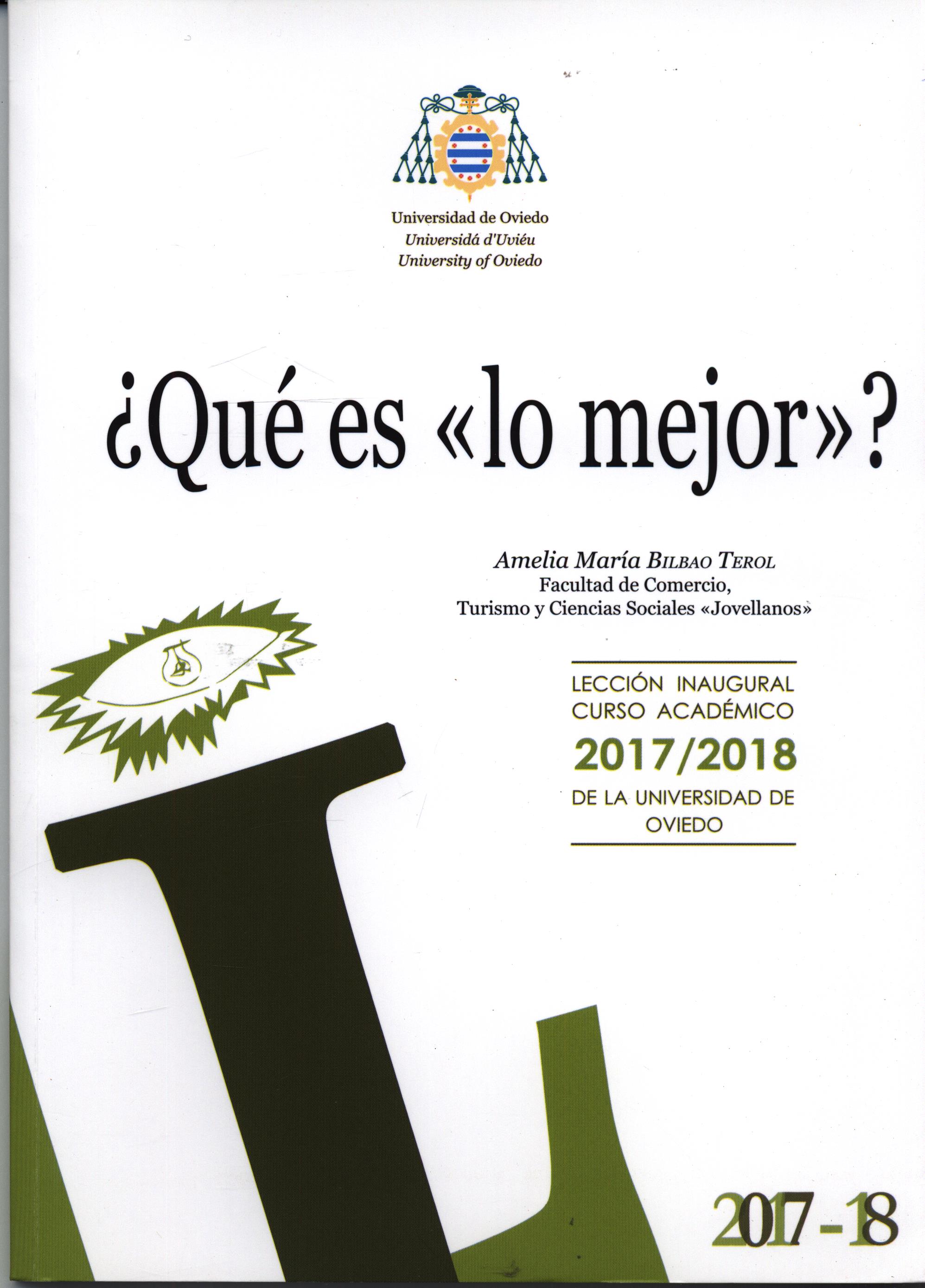 Imagen de portada del libro ¿Qué es "lo mejor"?