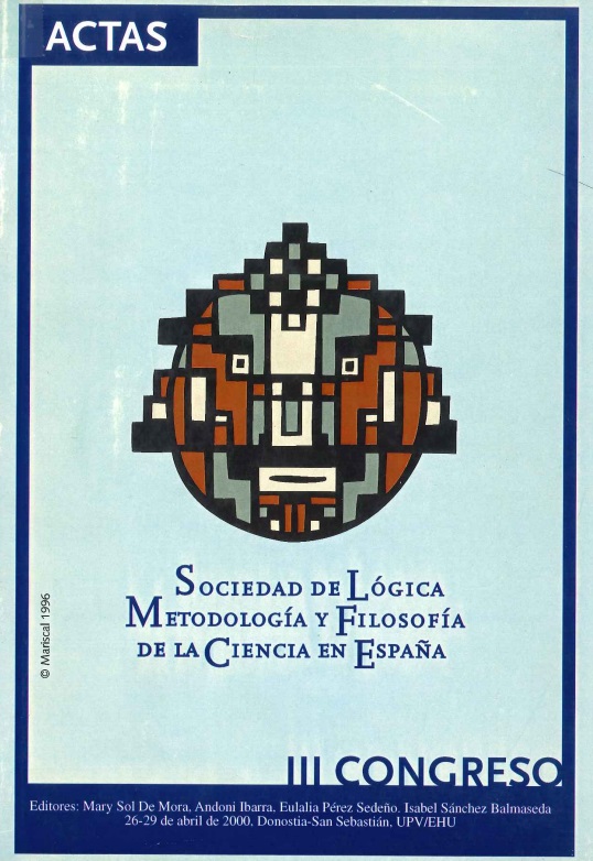 Imagen de portada del libro Actas del III Congreso de la Sociedad de Lógica, Metodología y Filosofía de la Ciencia en España