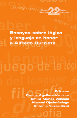 Imagen de portada del libro Ensayos sobre lógica y lenguaje en honor a Alfredo Burrieza