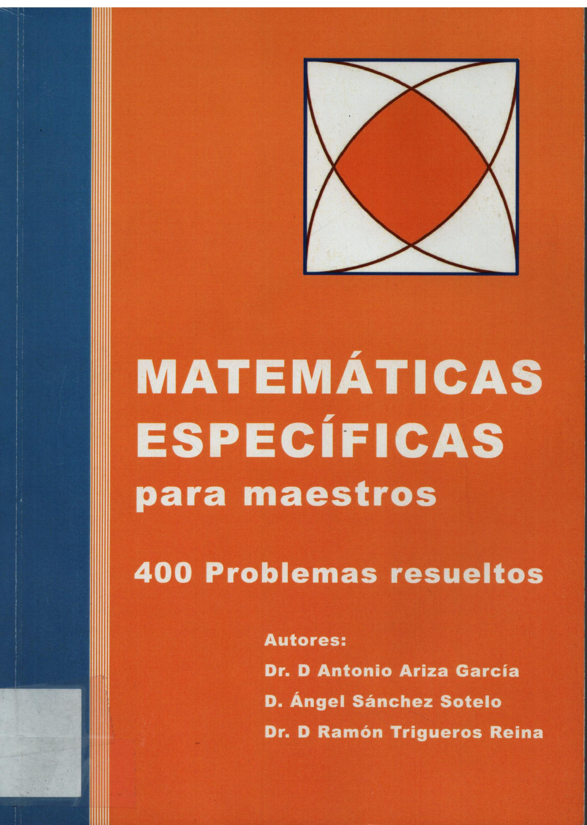 Imagen de portada del libro Matemáticas específicas para maestros