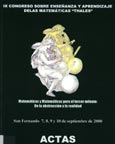 Imagen de portada del libro Matemáticos y matemáticas para el tercer milenio, de la abstracción a la realidad : San Fernando, 7, 8, 9 y 10 de septiembre de 2000