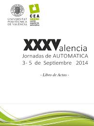 Imagen de portada del libro XXXV Jornadas de Automática 3 – 5 de Septiembre de 2014, Valencia