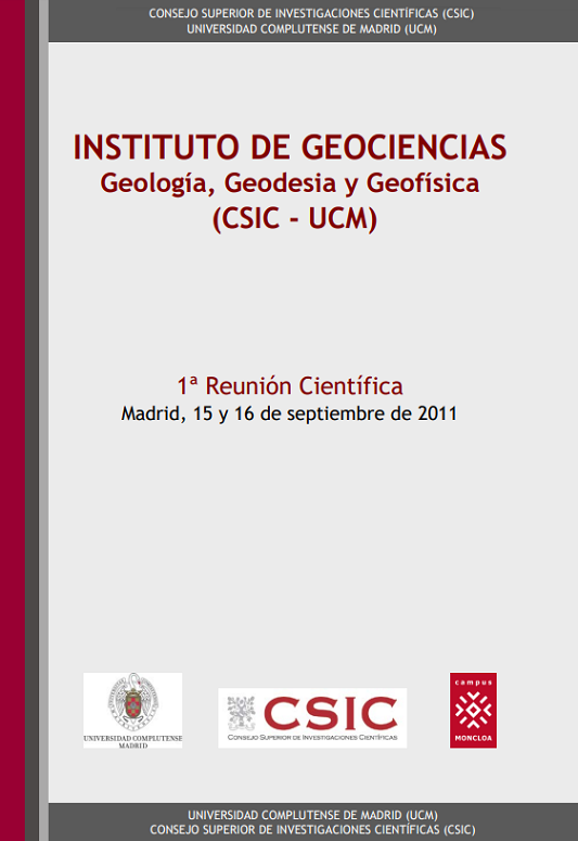 Imagen de portada del libro 1.ª Reunión Científica Instituto de Geociencias IGEO (CSIC-UCM)
