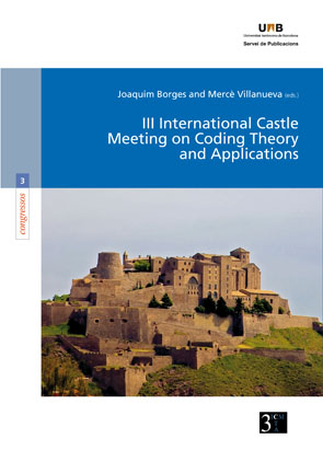 Imagen de portada del libro 3rd International Castle Meeting on Coding Theory and Applications