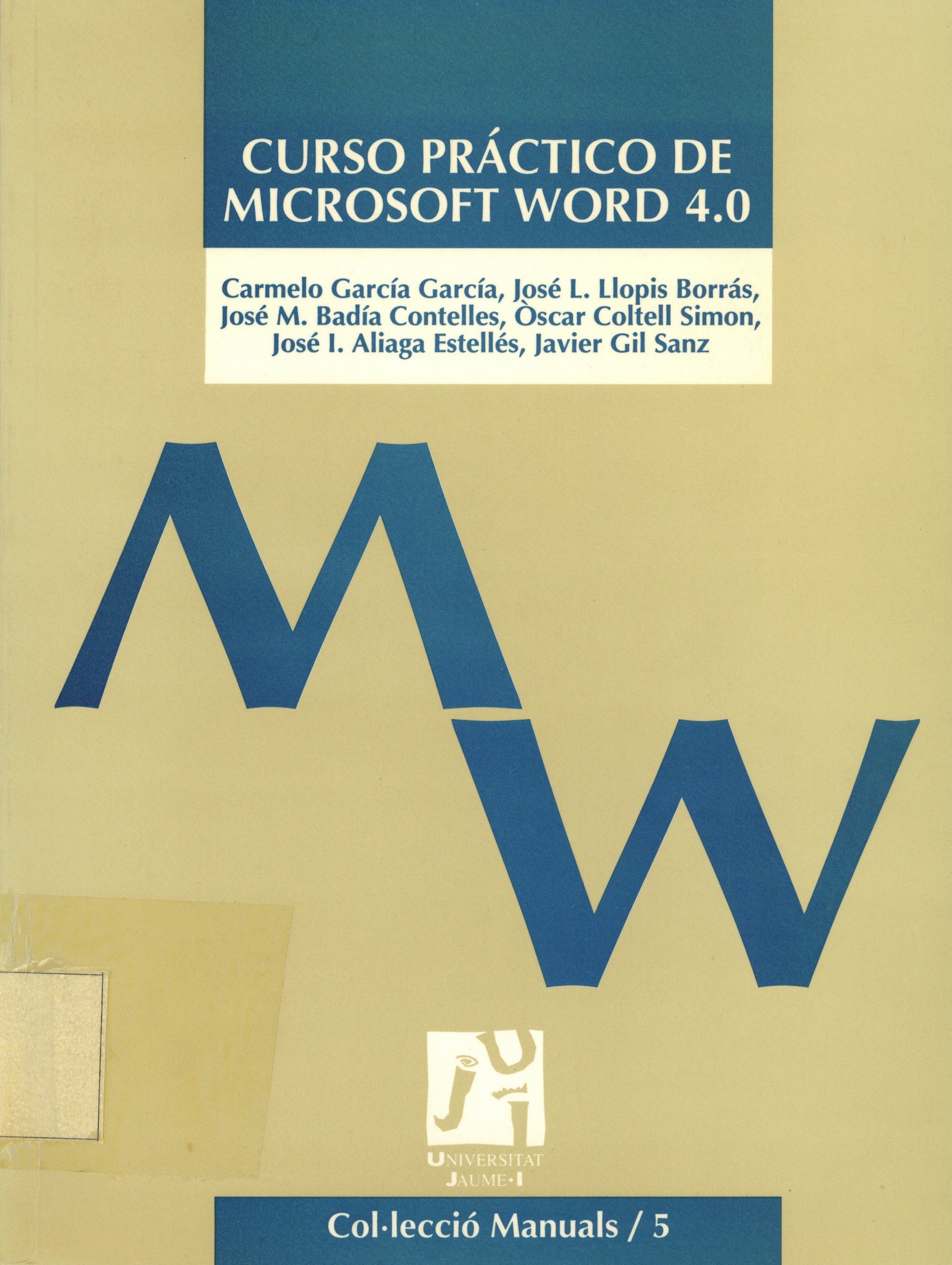 Imagen de portada del libro Curso práctico de Microsoft Word 4.0