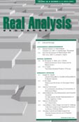 Imagen de portada de la revista Real analysis exchange