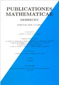 Imagen de portada de la revista Publicationes Mathematicae Debrecen