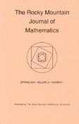 Imagen de portada de la revista Rocky mountain journal of mathematics