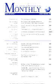Imagen de portada de la revista American mathematical monthly