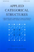 Imagen de portada de la revista Applied categorical structures