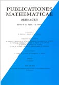 Imagen de portada de la revista Publicationes Mathematicae Debrecen
