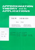 Imagen de portada de la revista Approximation theory and its applications