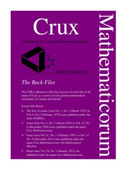 Imagen de portada de la revista Crux mathematicorum
