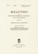 Imagen de portada de la revista Bollettino dell unione matematica italiana. Sezione B