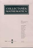 Imagen de portada de la revista Collectanea mathematica