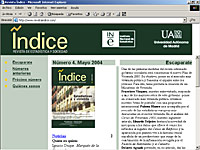 Imagen de portada de la revista Indice