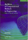 Imagen de portada de la revista Archives of computational methods in engineering