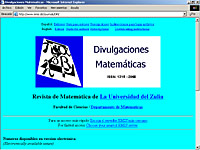 Imagen de portada de la revista Divulgaciones matemáticas