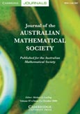 Imagen de portada de la revista Journal of the Australian Mathematical Society
