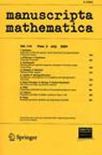 Imagen de portada de la revista Manuscripta mathematica